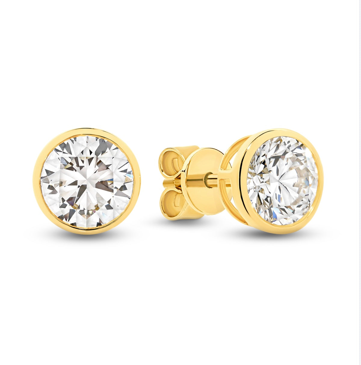 The Elise Studs - Round Cut