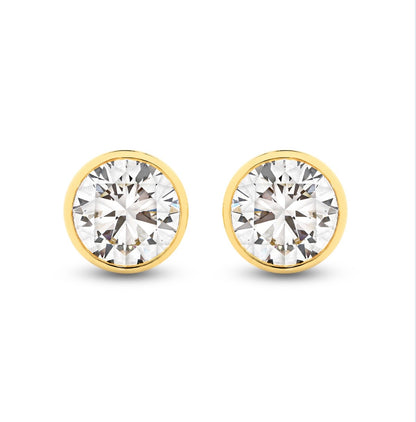 The Elise Studs - Round Cut
