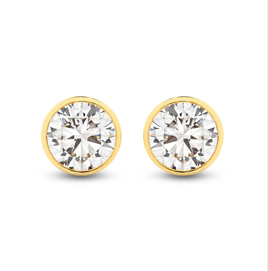 The Elise Studs - Round Cut