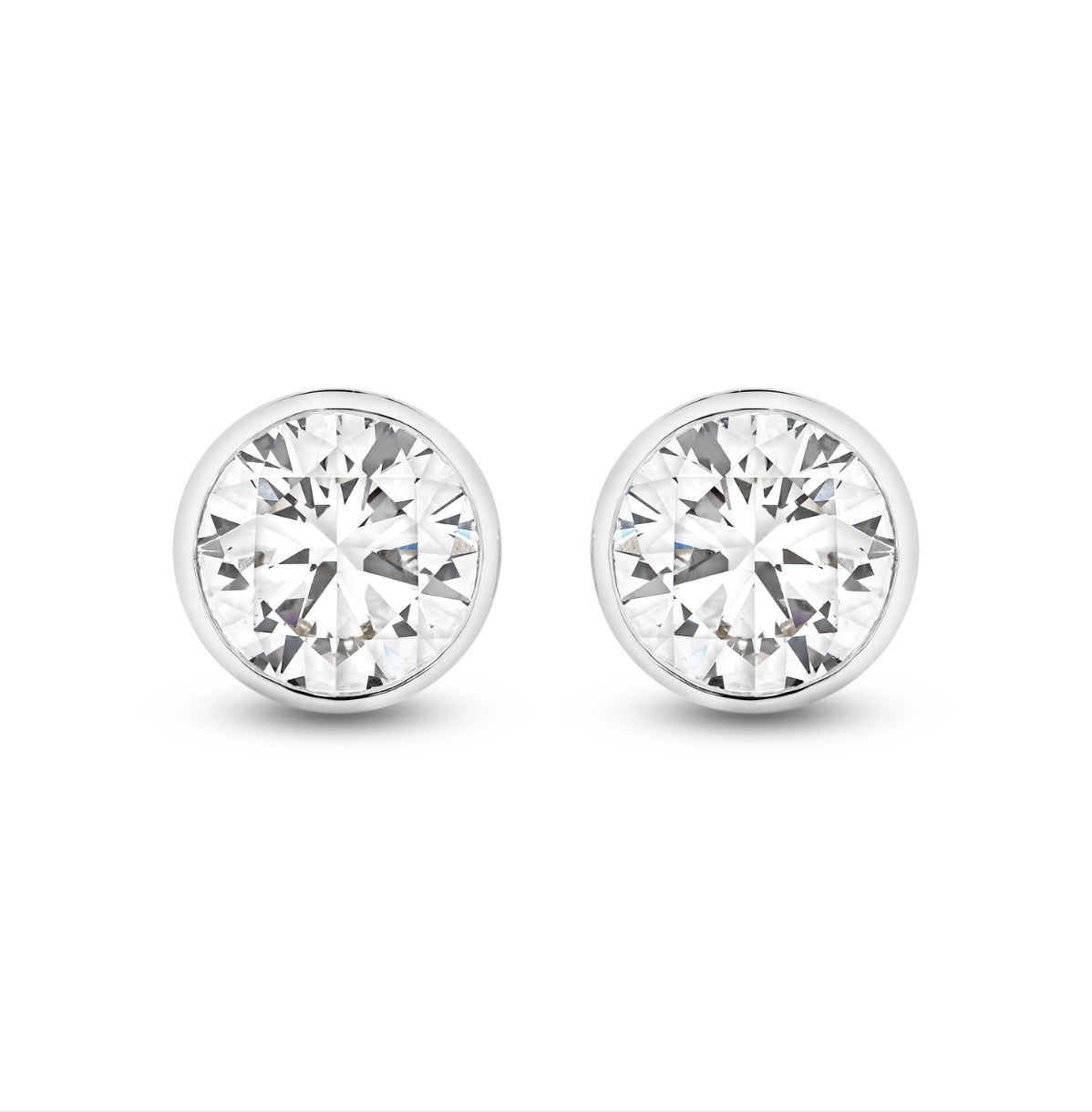 The Elise Studs - Round Cut